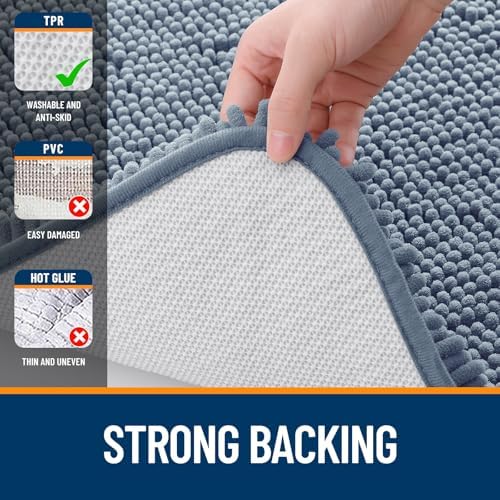 OLANLY Bathroom Rugs 34x21, Extra Soft Absorbent Chenille Bath Rugs - Image 6