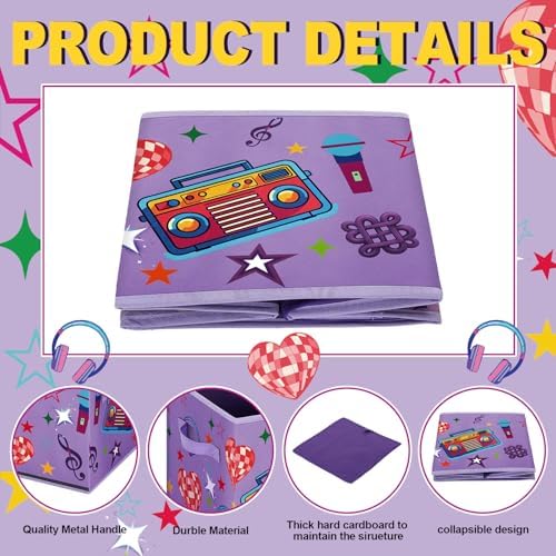 Bokon 2 Pcs Kpop Party Favors 11 Inch Cube Storage Bins with Handles - Image 6