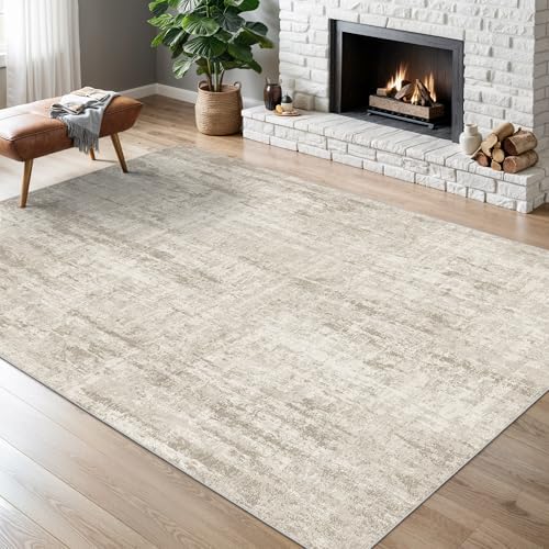 Valenrug 4x6 Area Rug for Entryway, Non Slip Washable Bedroom Rug, Beige - Image 3