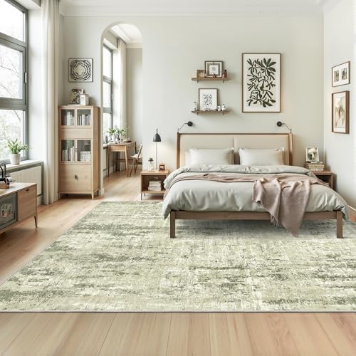 Valenrug 7x9 Area Rug, Abstract Washable Area Rugs for Living Room, Green - Image 4