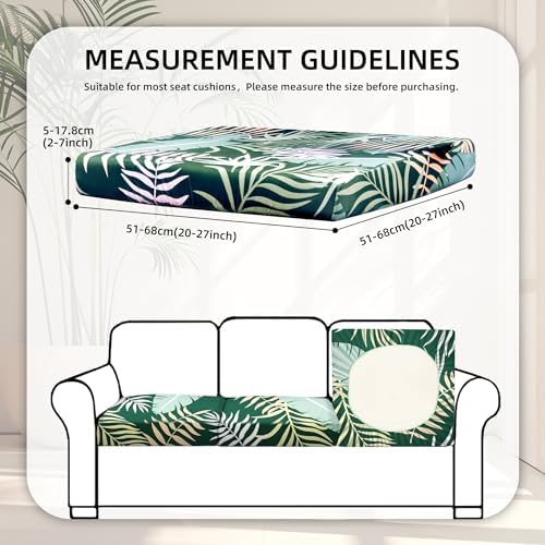 8 Pcs Outdoor Cushion Covers, Patio Sofa Cushion Covers Replacement - Image 2