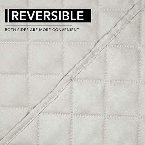 Easy-Going Reversible Couch Cover, Oversized Recliner, Ivory/Ivory - Image 5