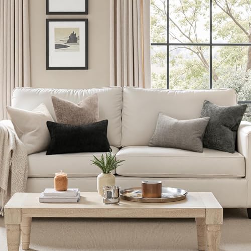 MIULEE Decorative Couch Throw Pillow Covers 20x20 Inch Light Khaki 2 Pack - Image 2