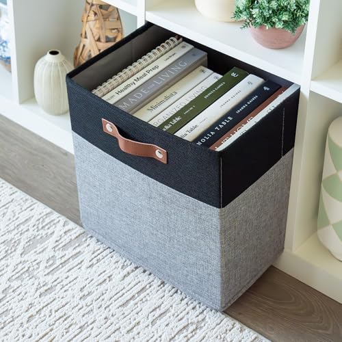 OrganiHaus 13x13 Cube Storage Bins, Set of 4 - Fabric Storage Cubes - Image 5