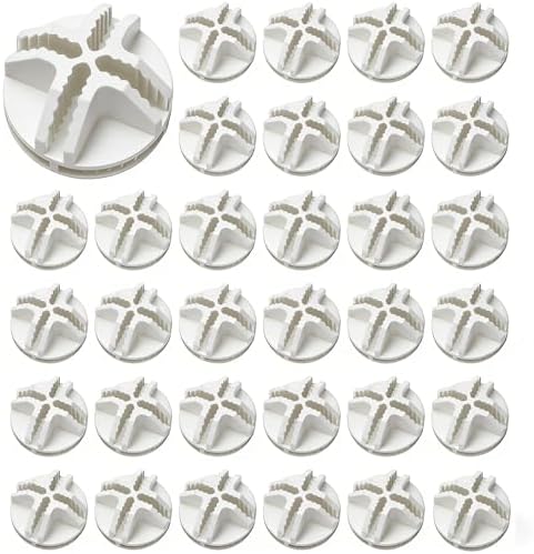 36 Pcs Wire Cube Plastic Connectors for Modular Closet Storage, Replacement Connectors for Metal Grid Shelving Units, White Plastic 36mm Diameter Fit (White) by YiiSeeJo