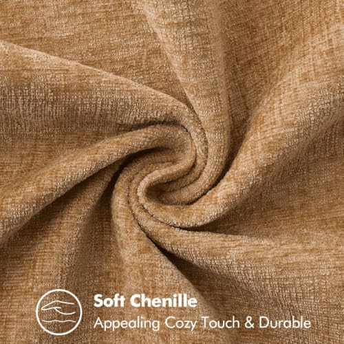 MIULEE Decorative Couch Throw Pillow Covers 20x20 Inch Apricot Brown 2 Pack - Image 3