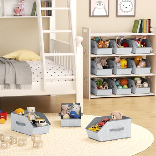 Homsorout Large Closet Storage Cubes - Closet Storage Bins with Dual Handles for Clothes, Towels, Toys, Shelf Organizer Bins for Bedroom, Nursery, Shelves, Small Spaces, Ant Light Gray, 4 Pack - Image 6