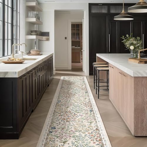 Washable Kitchen Rug Runners for Hallways: 2'x10' Bedroom Rug Non Slip Low Pile Stain Resistant Soft Indoor Floor Carpet Runner Rug for Entryway Hallway Kitchen Laundry Room Farmhouse - Image 6