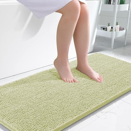 OLANLY Bathroom Runner Rugs 45x27, Extra Soft Absorbent Chenille Bath Rugs by OLANLY