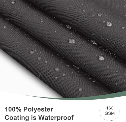 LOVE STORY 2.5' x 10' Waterproof Balcony Privacy Screen Cover, Dark Grey - Image 3