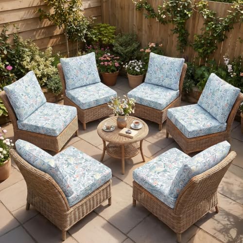 12Pcs Patio Cushion Covers Stretch Outdoor Furniture Protector Slipcovers - Image 6