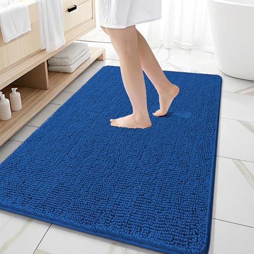 OLANLY Large Bathroom Rugs 59x35, Extra Soft Absorbent Chenille Bath Rugs by OLANLY