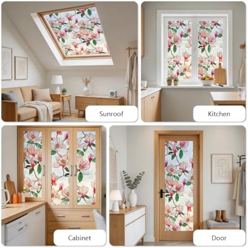 NINETREX Window Privacy Film, Stained Glass Static Clings, 17.5"x157.4" - Image 6