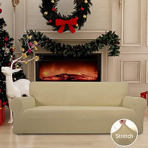 Easy-Going Stretch Oversized Sofa Couch Slipcover Washable Beige - Image 2