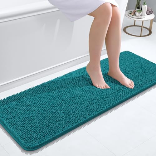 OLANLY Bathroom Runner Rugs 47x17, Extra Soft Absorbent Chenille Bath Rugs by OLANLY