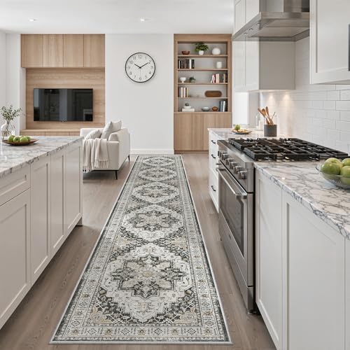 Madane Hallway Runner Rug 2'6''x14' Kitchen Runners Vintage, Black by Madane