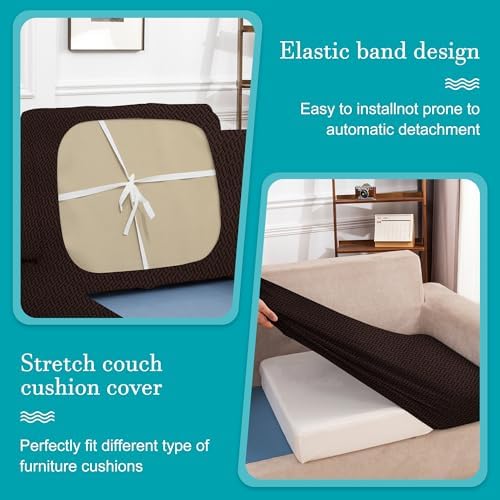 12 Pcs Outdoor Cushion Covers, Patio Sofa Cushion Covers Replacement - Image 6