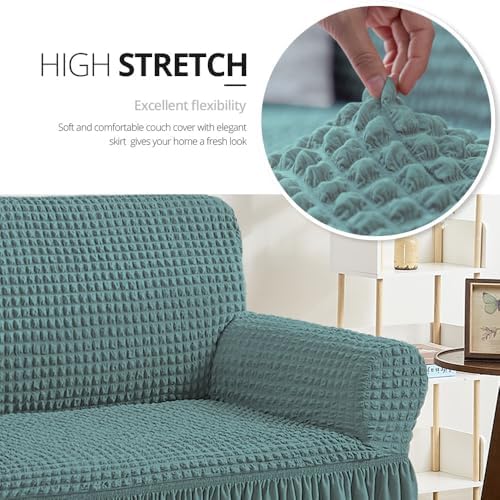 NICEEC Arm Chair Covers Armchair Covers Universal Slipcovers with Skirt - Image 2