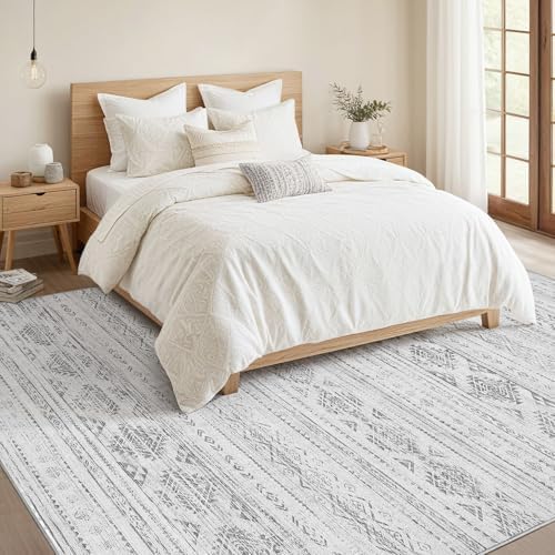 Nakagishi Boho 5x7 Area Rug Living Room Rugs Machine Washable Dark Gray - Image 6