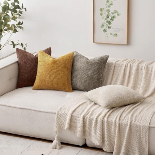 MIULEE Decorative Couch Throw Pillow Covers 20x20 in Red Brown 2 Pack - Image 5