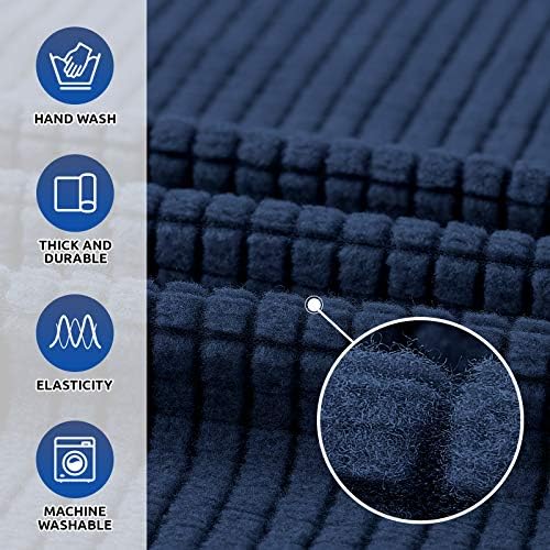 KEKUOU Stretch Oversized Couch Covers for Sofa Slipcover,Navy Blue - Image 3