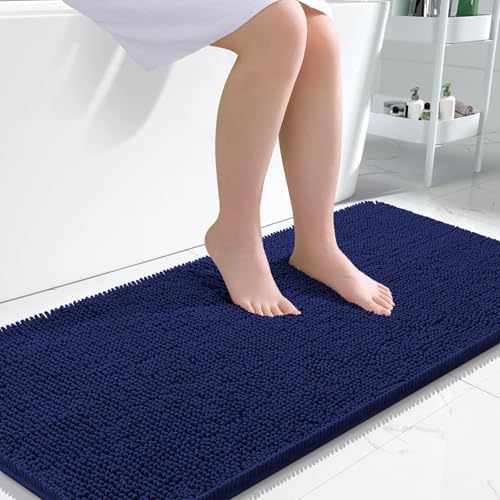 OLANLY Large Bathroom Rugs 50x30, Extra Soft Absorbent Chenille Bath Rugs by OLANLY