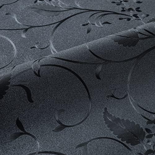 Niviy Window Privacy Film Wheat Flower Frosted Window Glass Film No Glue Door Windows Covering for Office and Home Decoration,Blck 23.6 inches by 157.4 inches - Image 2