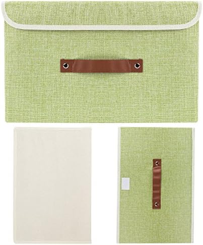TYEERS Collapsible Storage Boxes, Washable Fabric Storage Bins with Lids, 14.9x9.8x9.8 inches, 2 Pack, Green - Image 7