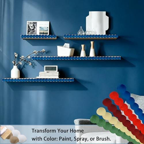 118" x 0.39" Unfinished White Decorative Bead Molding Trim, Flexible Paintable DIY Peel & Stick Wall Moulding for Home Decoration, Bathroom Mirror Frame, Cabinet, Backsplash Tile - Image 5