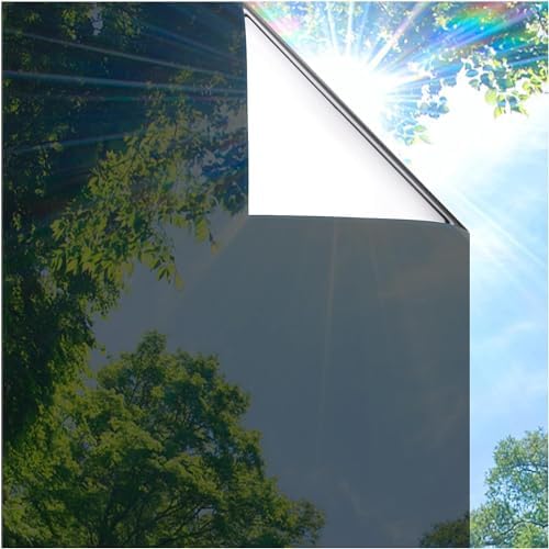 Coavas One Way Privacy Window Film Heat & Glare Control, 17.5"x157" Black by Coavas