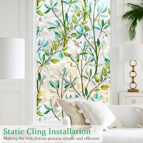 Stained Glass Window Film Decorative for Glass, 23.6" x 78.7" - Image 5