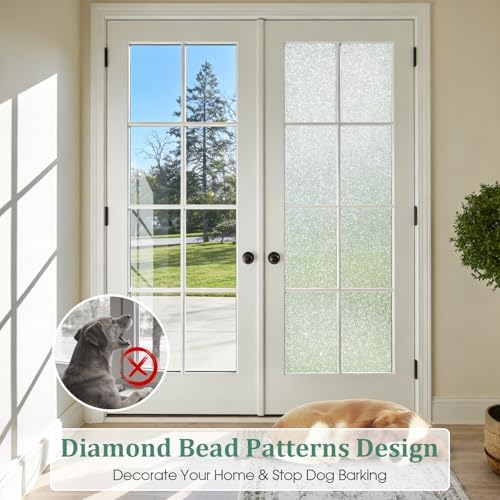 Coavas Frosted Glass Window Privacy Film, Day and Night, 35.4" x 118.1" - Image 4