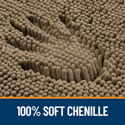 OLANLY Small Bathroom Rugs 30x18, Extra Soft Absorbent Chenille Bath Rugs - Image 3