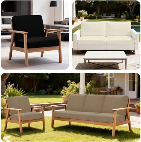 4 Pcs Outdoor Cushion Covers, Patio Sofa Cushion Covers Replacement - Image 5