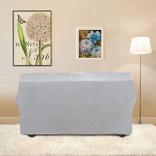 Easy-Going Stretch Loveseat Couch Covers Washable Silver Gray - Image 4