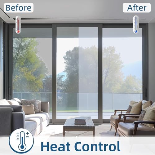 DUOFIRE One Way Privacy Window Film, Reflective Window Film, 17.4" x 78.7" - Image 2