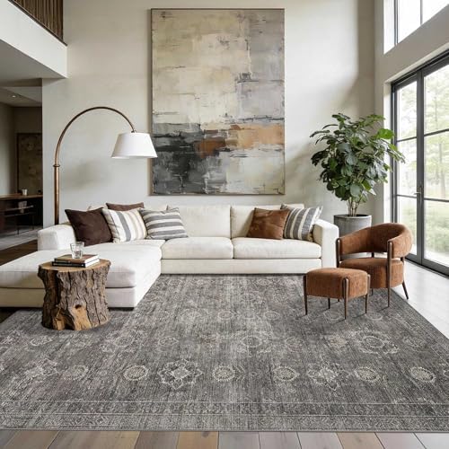 Rugxara 8x10 Area Rugs for Living Room Large Washable Rug, Taupe/Grey by Rugxara