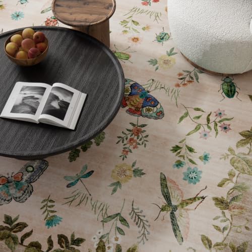 10x14 Area Rugs for Living Room: Washable Rug Non Slip Stain Resistant Low Pile Faux Wool Ultra Soft Lightweight Indoor Large Rugs for Dining Room Bedroom Nursery Under Table Rug Farmhouse Home Office - Image 4