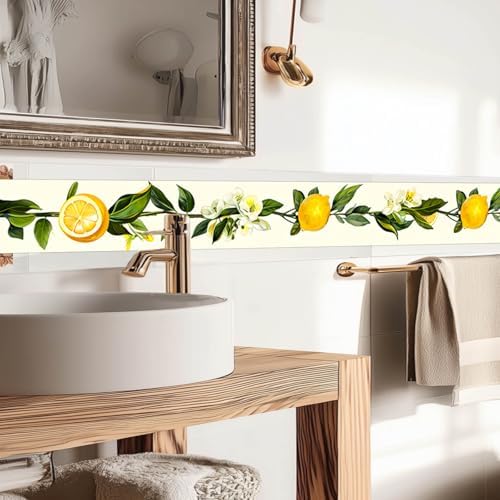 IVN Wallpaper Border Peel and Stick Wall Lemon Blossom 4x196 Inch - Image 6