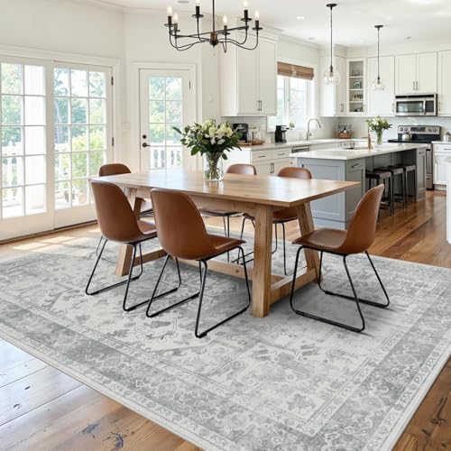 Rugxara 6x9 Grey Washable Area Rug for Living Room - Image 4