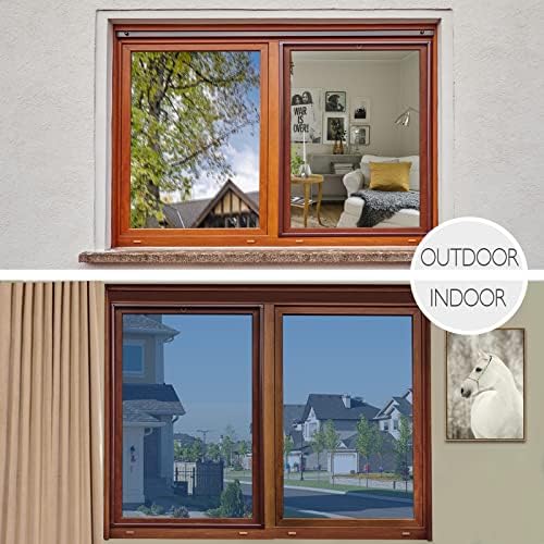 HIDBEA One Way Privacy Window Film,Heat Blocking, Blue,17.5in x 6.5ft - Image 5