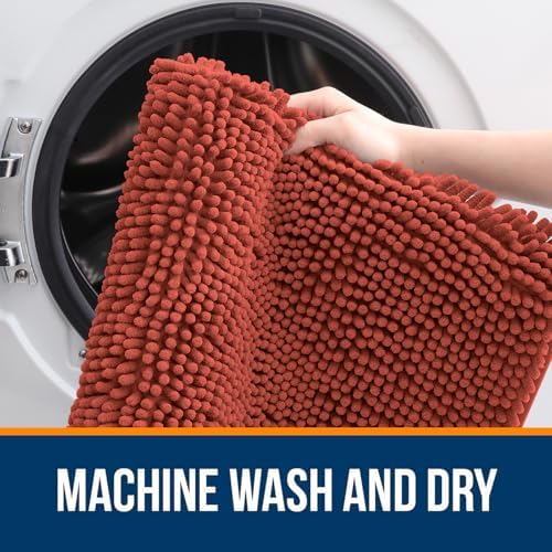 OLANLY Bathroom Rugs 30x20, Extra Soft Absorbent Chenille Bath Rugs - Image 5