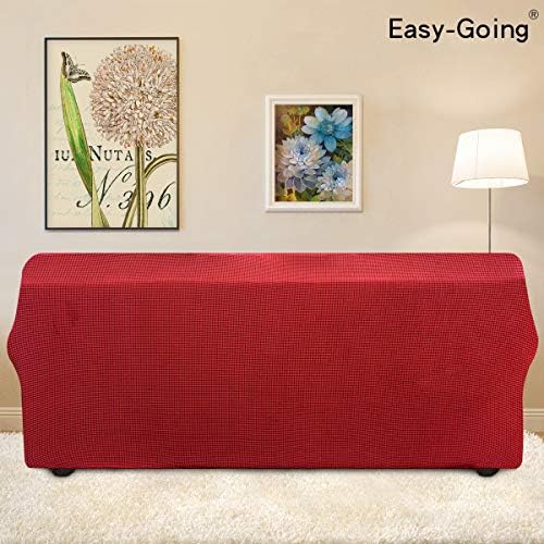 Easy-Going Stretch 4 Seater Oversized Sofa Couch Cover Christmas Red - Image 3