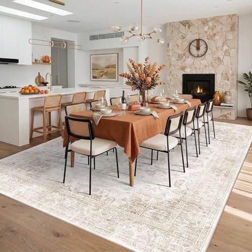 Rugxara 10x14 Washable Area Rug for Living Room, Extra Large,Vintage Boho - Image 3