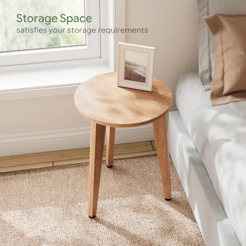 Simple Trending Side Table, Round End Table with Tapered Legs - Image 5