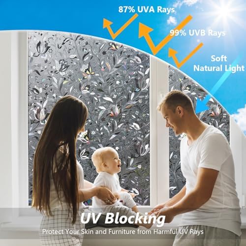 Kromapolis Window Privacy Film, Stained Glass, Grayish Black 35.4″ x 157.4″ - Image 3