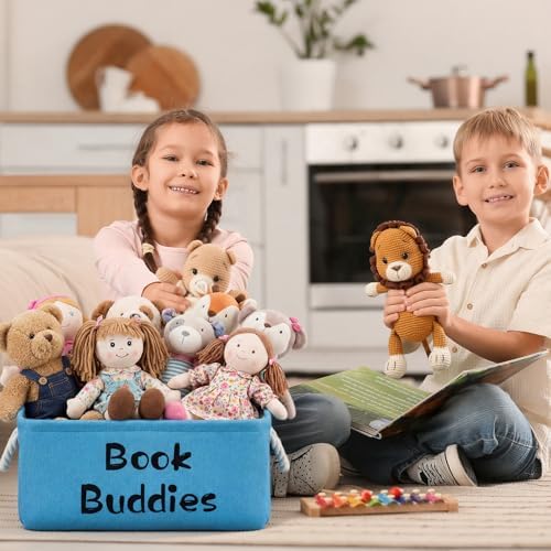 Marsui 1 Pcs Book Buddies Storage Basket for Classroom Library Organizer - Image 5