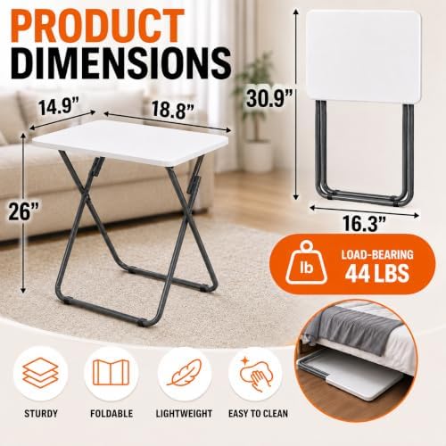Gocamptoo Portable Folding TV Dinner Tray Table Set of 2 - Image 3