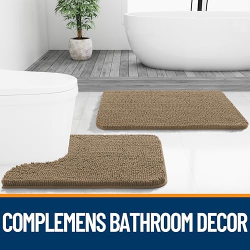 OLANLY Bathroom Rugs 30x20, Extra Soft Absorbent Chenille Bath Rugs - Image 7