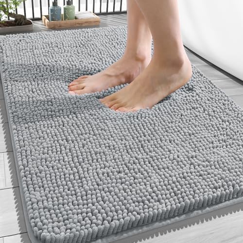 OLANLY Bathroom Rugs 34x21, Extra Soft Absorbent Chenille Bath Rugs by OLANLY